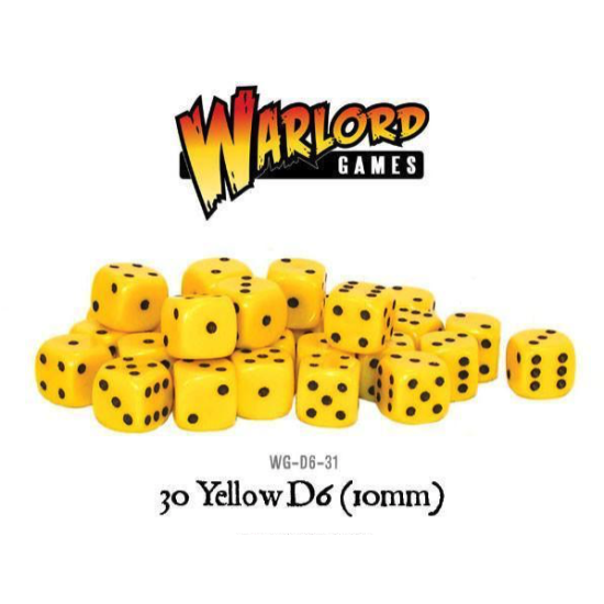 Spot Dice - 30 * 10mm dice (yellow)